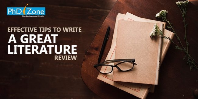 Write a Literature Review PhDiZone