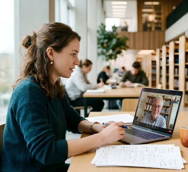 PhDiZone PhD consultation via video call between a doctoral researcher and a PhDiZone consultant